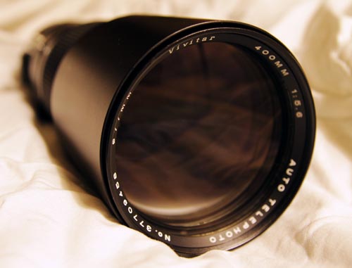 vivitar 400mm 5.6 vintage prime lens OM EF Nikon